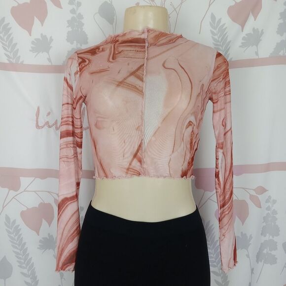 Tops - Urban Nation Top Marble Print Size XS